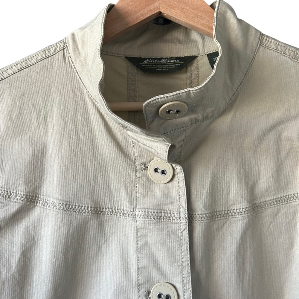 Eddie Bauer Womens Tan Button Down Casual Jacket Size Large - Picture 3 of 7
